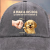 Custom Vintage Washed Denim Baseball Cap - Personalized Christmas Birthday Gifts For Dog Lovers, Dog Dad And Mom - This Is My Emotional Support Legend