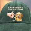 Custom Vintage Washed Denim Baseball Cap - Personalized Christmas Birthday Gifts For Dog Lovers, Dog Dad And Mom - This Is My Emotional Support Legend