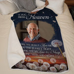Custom Photo Blanket - Personalized Memorial Sympathy Gifts For Loss Of Mom, Dad - You Live In Every Quiet Miracle