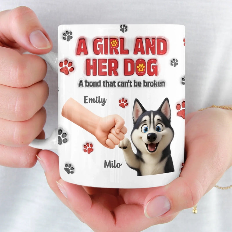 Custom Mug - Personalized Birthday Gifts For Dog Lovers, Dog Dad And Mom - I Work For Dog Treats