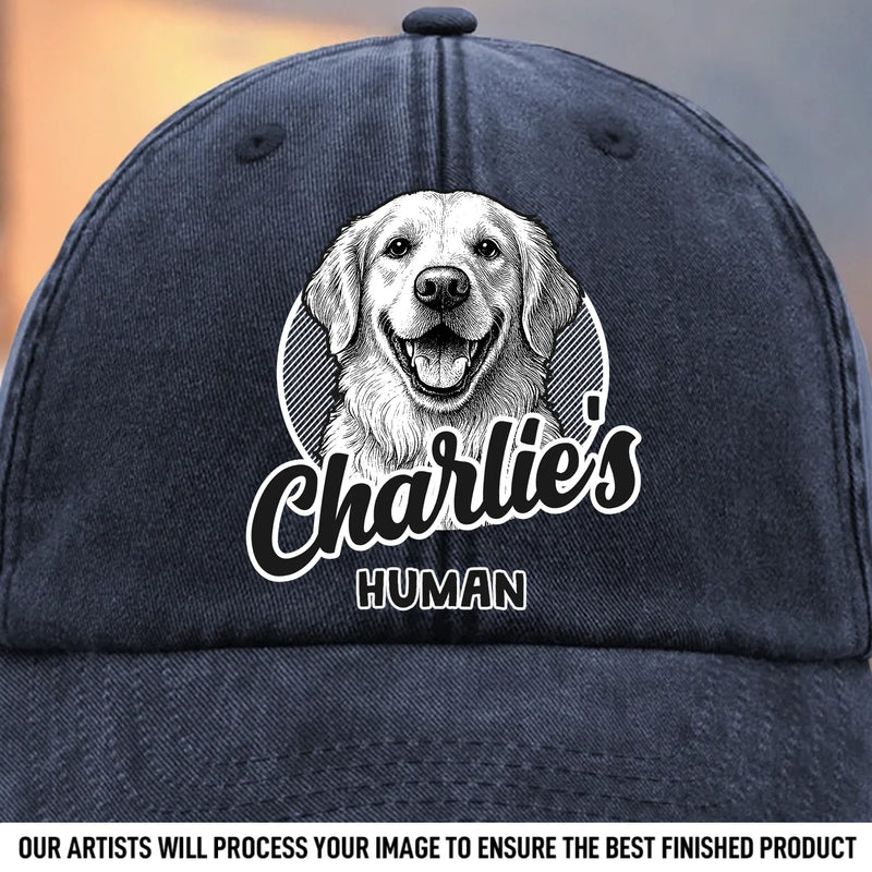 Custom Photo Vintage Washed Denim Baseball Cap - Personalized Birthday Gifts For Dog Cat Lovers, Dog Dad And Mom, Cat Owners - Fur Baby Obsessed