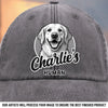 Custom Photo Vintage Washed Denim Baseball Cap - Personalized Birthday Gifts For Dog Cat Lovers, Dog Dad And Mom, Cat Owners - Fur Baby Obsessed