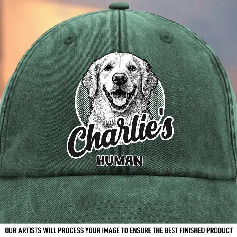 Custom Photo Vintage Washed Denim Baseball Cap - Personalized Birthday Gifts For Dog Cat Lovers, Dog Dad And Mom, Cat Owners - Fur Baby Obsessed