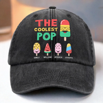 Custom Vintage Washed Denim Baseball Cap - Personalized Birthday Gifts For Dad, Grandpa - Growing Up With Your Guiding Strength