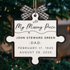 Custom Wood Ornament - Personalized Christmas Memorial Sympathy Gifts For Loss Of Mom, Dad - Our Missing Piece