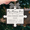 Custom Wood Ornament - Personalized Christmas Memorial Sympathy Gifts For Loss Of Mom, Dad - Our Missing Piece