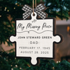 Custom Wood Ornament - Personalized Christmas Memorial Sympathy Gifts For Loss Of Mom, Dad - Our Missing Piece