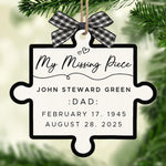 Custom Memorial Name and Date Christmas Gifts - Personalized Ornament