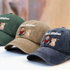Custom Vintage Washed Denim Baseball Cap - Personalized Birthday Gifts For Cat Lovers, Cat Mom And Dad - Feline Father Figure