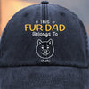 Custom Vintage Washed Denim Baseball Cap - Personalized Christmas Birthday Gifts For Dog Cat Lovers, Dog Dad And Mom, Cat Owners - Proud Father Of Fur Legends