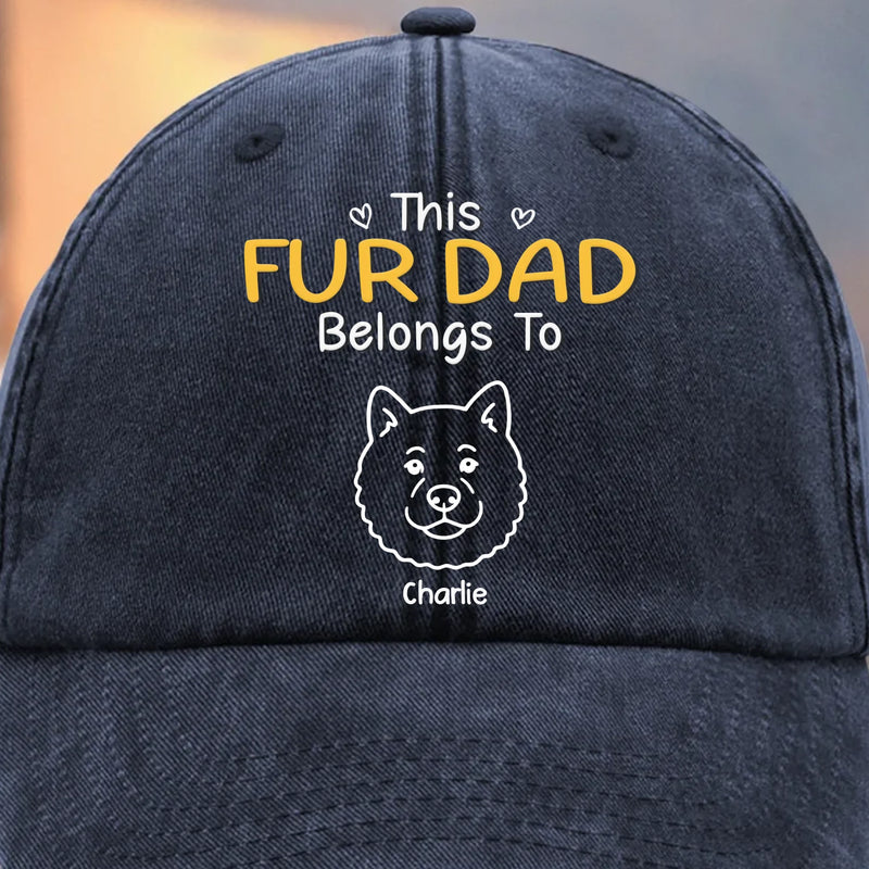 Custom Vintage Washed Denim Baseball Cap - Personalized Christmas Birthday Gifts For Dog Cat Lovers, Dog Dad And Mom, Cat Owners - Proud Father Of Fur Legends