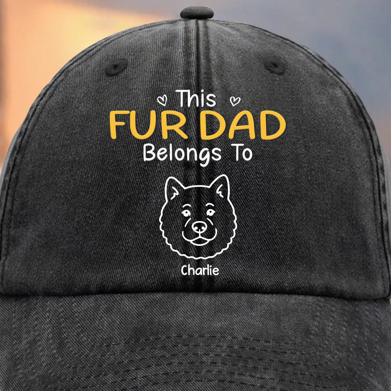 Custom Vintage Washed Denim Baseball Cap - Personalized Christmas Birthday Gifts For Dog Cat Lovers, Dog Dad And Mom, Cat Owners - Proud Father Of Fur Legends