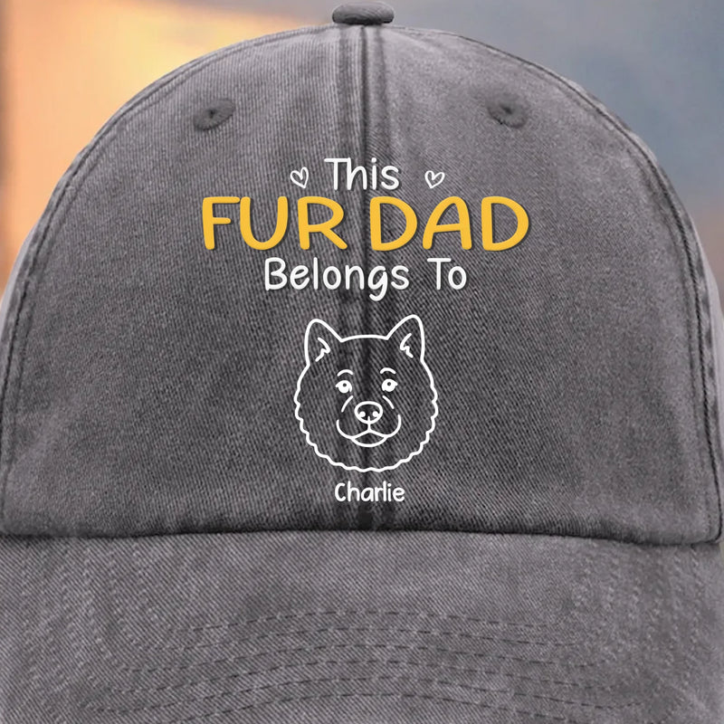 Custom Vintage Washed Denim Baseball Cap - Personalized Christmas Birthday Gifts For Dog Cat Lovers, Dog Dad And Mom, Cat Owners - Proud Father Of Fur Legends