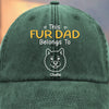 Custom Vintage Washed Denim Baseball Cap - Personalized Christmas Birthday Gifts For Dog Cat Lovers, Dog Dad And Mom, Cat Owners - Proud Father Of Fur Legends