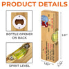 Custom Wooden Bottle Opener With Built-in Spirit Level - Personalized Birthday Gifts For Mom, Dad, Daughter, Son - Cheers To Us