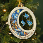 Custom Long Distance Acrylic Ornament - Personalized Christmas Birthday Gifts For Family - Our Love Maps The Way