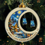 Custom Long Distance Acrylic Ornament - Personalized Christmas Birthday Gifts For Family - Our Love Maps The Way