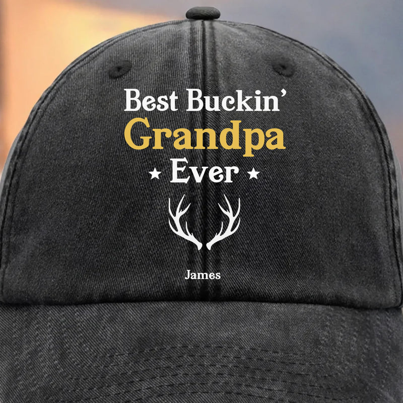 Custom Vintage Washed Denim Baseball Cap - Personalized Birthday Gifts For Dad, Grandpa - Memories Grow Bigger With You