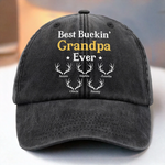 Custom Vintage Washed Denim Baseball Cap - Personalized Birthday Gifts For Dad, Grandpa - Memories Grow Bigger With You