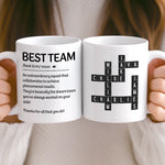 Custom Scrabble Mug - Personalized Birthday Gifts For Coworker, Work Bestie - Workdays Are Better With You