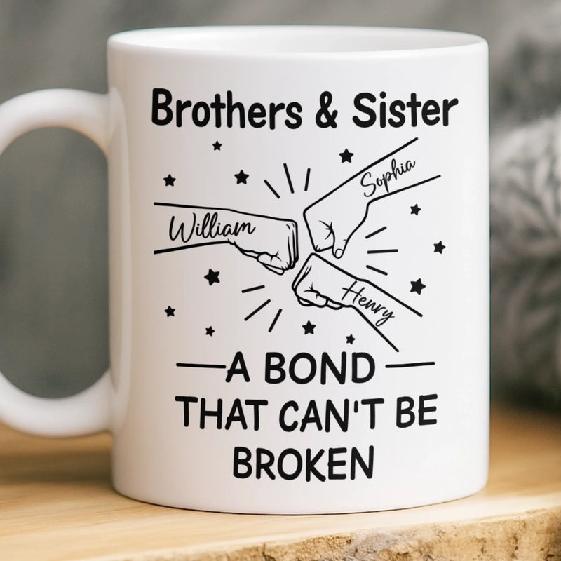 Custom Mug - Personalized Birthday Gifts For Brother, Sister - Together We Bright