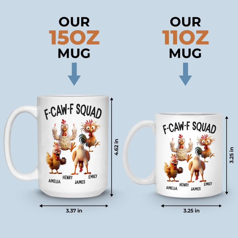Custom Mug - Personalized Funny Gifts For Best Friends, Coworker, Work Bestie - Feather Gang In Action