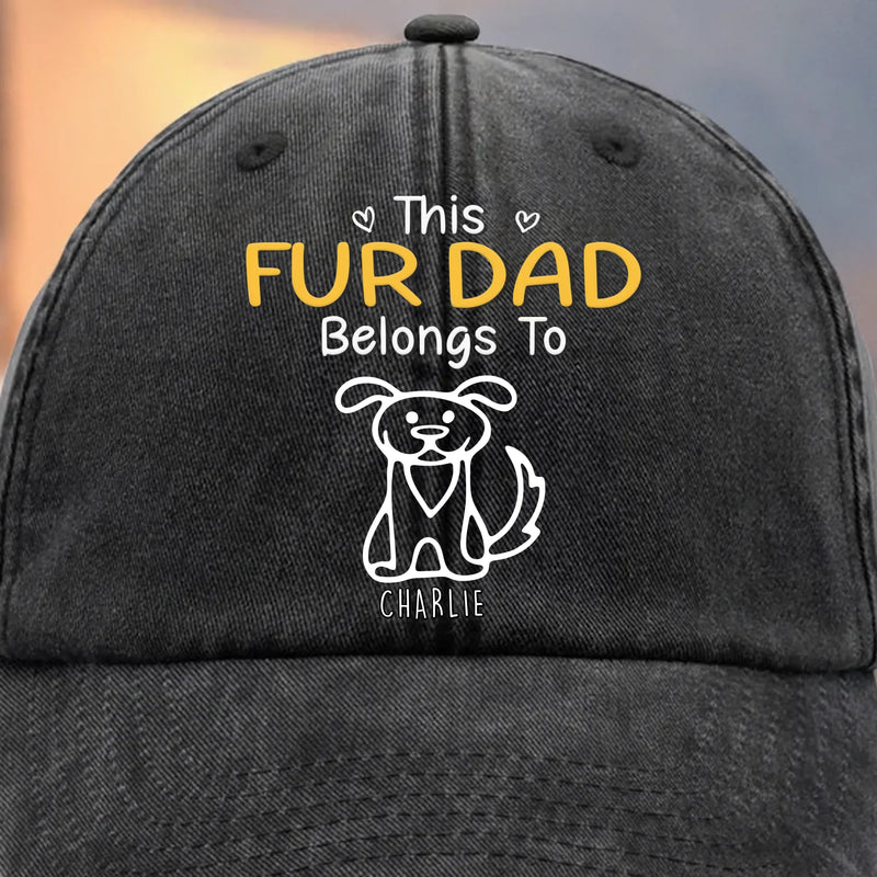 Custom Vintage Washed Denim Baseball Cap - Personalized Birthday Gifts For Dog Cat Lovers, Dog Dad And Mom, Cat Owners - Official Pup Parent