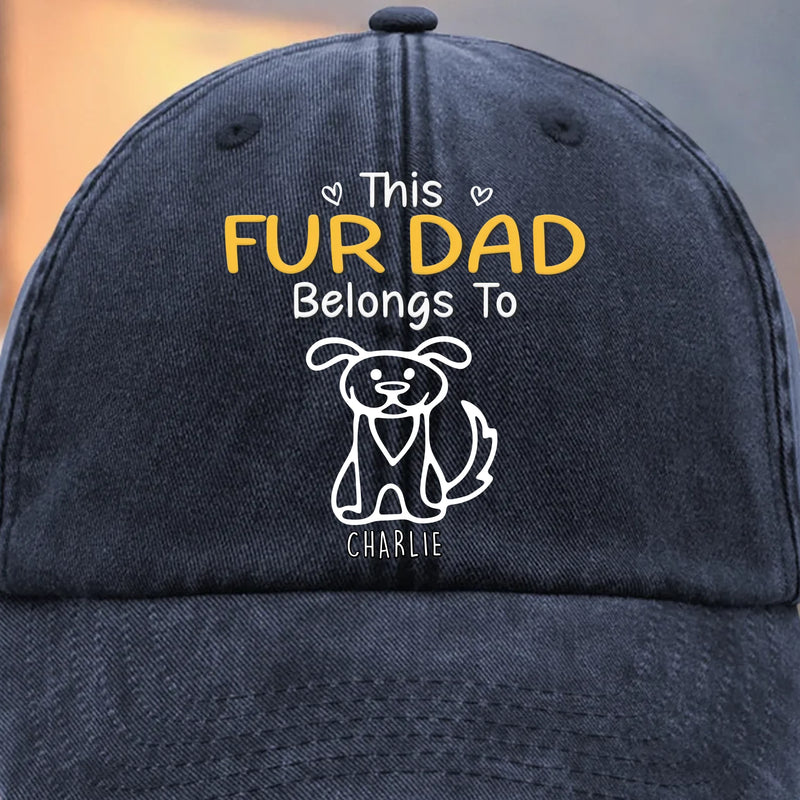 Custom Vintage Washed Denim Baseball Cap - Personalized Birthday Gifts For Dog Cat Lovers, Dog Dad And Mom, Cat Owners - Official Pup Parent