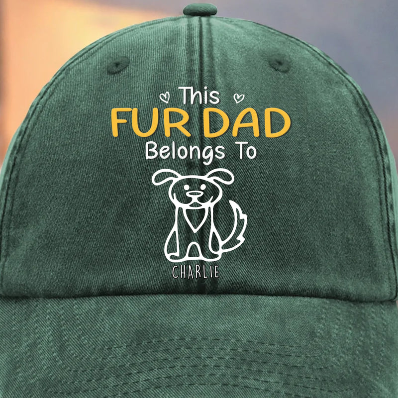 Custom Vintage Washed Denim Baseball Cap - Personalized Birthday Gifts For Dog Cat Lovers, Dog Dad And Mom, Cat Owners - Official Pup Parent