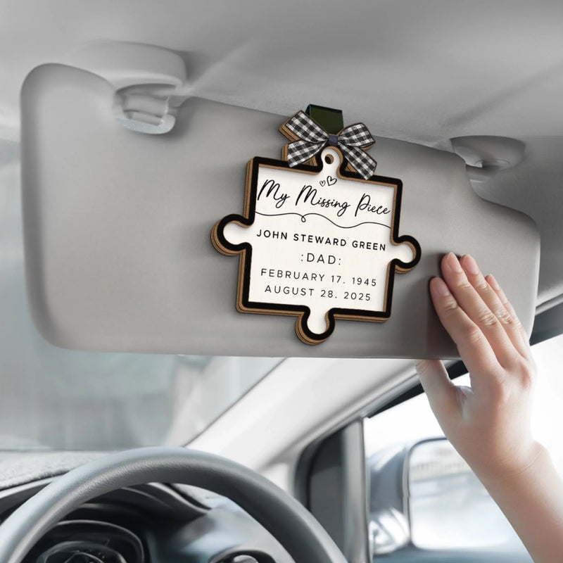 Custom Car Visor Clip - Personalized Christmas Memorial Sympathy Gifts For Loss Of Mom, Dad - Your Presence Is My Peace