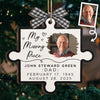 Custom Photo Wood Ornament - Personalized Christmas Memorial Sympathy Gifts For Loss Of Mom, Dad - Forever In My Heart
