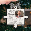 Custom Photo Wood Ornament - Personalized Christmas Memorial Sympathy Gifts For Loss Of Mom, Dad - Forever In My Heart