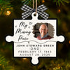 Custom Photo Wood Ornament - Personalized Christmas Memorial Sympathy Gifts For Loss Of Mom, Dad - Forever In My Heart
