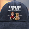 Custom Vintage Washed Denim Baseball Cap - Personalized Birthday Gifts For Dog Cat Lovers, Dog Dad And Mom, Cat Owners - Fur Family Supremacy