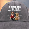 Custom Vintage Washed Denim Baseball Cap - Personalized Birthday Gifts For Dog Cat Lovers, Dog Dad And Mom, Cat Owners - Fur Family Supremacy