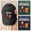 Custom Vintage Washed Denim Baseball Cap - Personalized Birthday Gifts For Cat Lovers, Cat Mom And Dad - Cool Guys Love Kitties