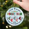 Custom Ceramic Ornament - Personalized Christmas Birthday Gifts For Coworker, Work Bestie - You Make Work Better