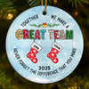 Custom Ceramic Ornament - Personalized Christmas Birthday Gifts For Coworker, Work Bestie - You Make Work Better