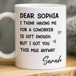 Custom Mug - Personalized Birthday Gifts For Coworker, Work Bestie - Your Effort Inspires Me