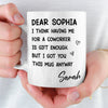 Custom Mug - Personalized Birthday Gifts For Coworker, Work Bestie - Your Effort Inspires Me