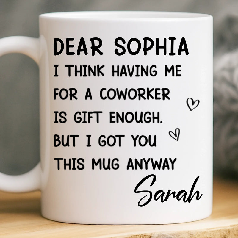 Custom Mug - Personalized Birthday Gifts For Coworker, Work Bestie - Your Effort Inspires Me