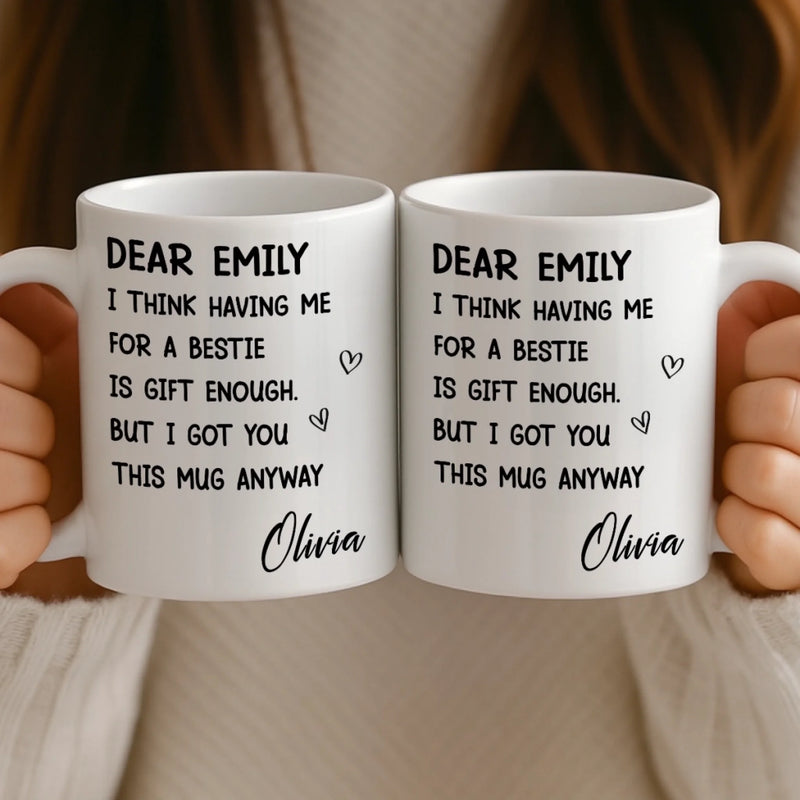Custom Mug - Personalized Best Friend Birthday Gifts For Women, Besties, Sisters, BFF - You Are My Everyday Joy