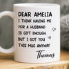 Custom Mug - Personalized Anniversary Wedding Gifts For Husband And Wife, Him And Her - Your Love Is My Peace