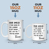 Custom Mug - Personalized Anniversary Wedding Gifts For Husband And Wife, Him And Her - Your Love Is My Peace