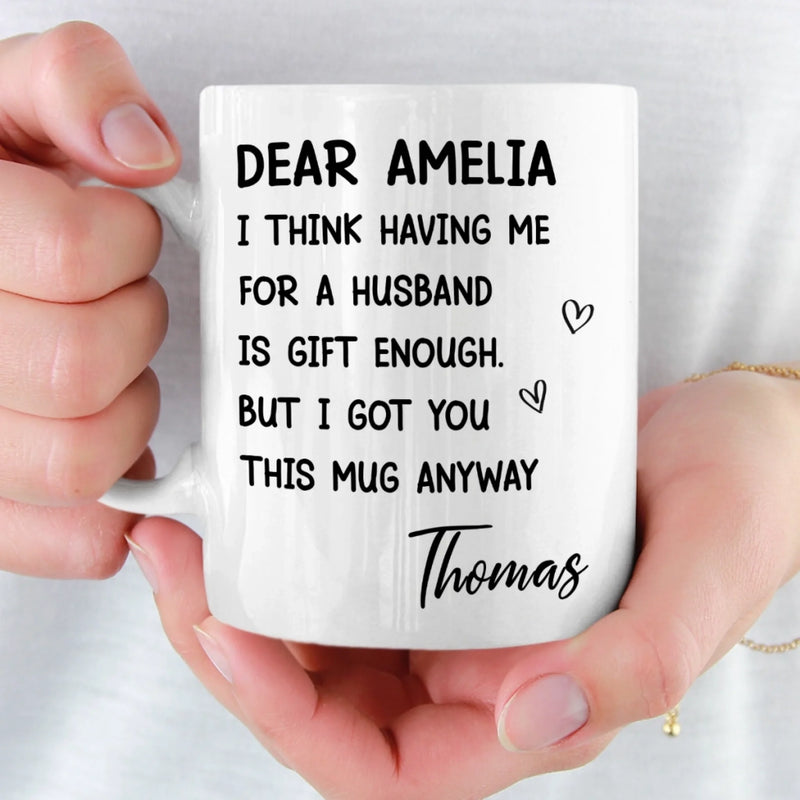 Custom Mug - Personalized Anniversary Wedding Gifts For Husband And Wife, Him And Her - Your Love Is My Peace