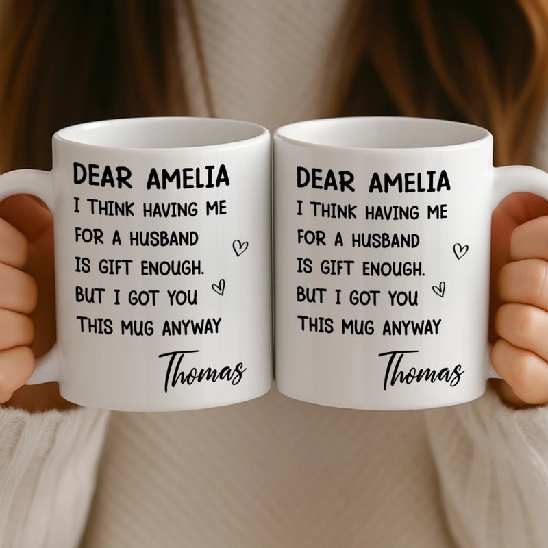 Custom Mug - Personalized Anniversary Wedding Gifts For Husband And Wife, Him And Her - Your Love Is My Peace
