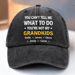 Custom Vintage Washed Denim Baseball Cap - Personalized Birthday Gifts For Dad, Grandpa - Our Days Glow With You