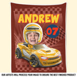 Custom Photo Blanket - Personalized Birthday Gifts For Kids - Racing My Own Way