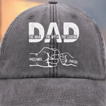 Custom Vintage Washed Denim Baseball Cap - Personalized Birthday Gifts For Dad, Grandpa - You Teach Us Every Day