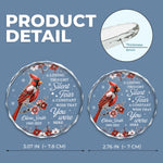 Custom Circle Glass Ornament - Personalized Christmas Memorial Sympathy Gifts For Loss Of Mom, Dad - A Visit From Heaven